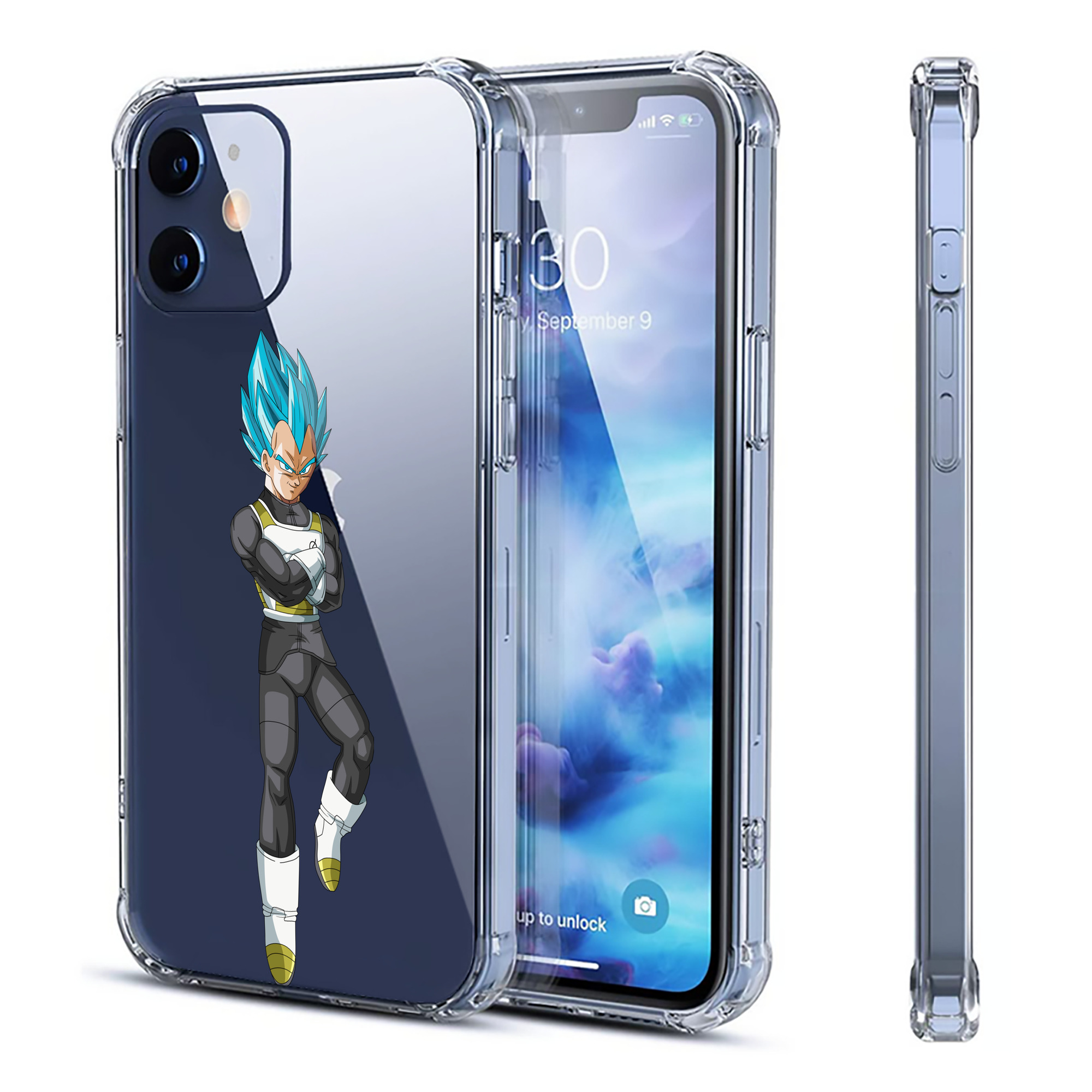 （画像用） ドラゴンボール ベジータ四世（Bejīta Yonsei）DRAGON BALL Vegeta IV 【iPhone 12シリーズ対応】透明スマホケース（クリアソフトケース）